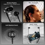 boAt Rockerz 111, 40HRS Battery, Dual Device Pairing, ENx Tech, Low Latency Mode, Fast Charging, BTv5.3, IPX5, Type-C Interface, Bluetooth in Ear Neckband, Wireless with Mic Earphones - Image 2