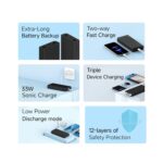 Xiaomi Power Bank 4i 20000mAh 33W Super Fast Charging PD | Power Delivery | QC 3.0|Type C Input & Output |Triple Output Ports|Classic Black|Supports Android,Apple, Tablets, Earbuds, Watches etc (MI) - Image 2