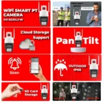 Hixecure HX-SD31L3-W-64GB 3MP PT Outdoor Smart WiFi Camera with Night Vision, Motion Detect, Two-Way Audio, IP66 Weatherproof - Image 3