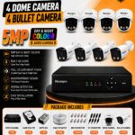 4 Dome + 4 Bullet CCTV Cameras