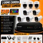 3 Dome + 5 Bullet CCTV Cameras