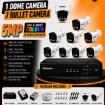1 Dome + 7 Bullet CCTV Cameras