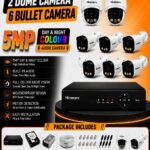 2 Dome + 6 Bullet CCTV Cameras
